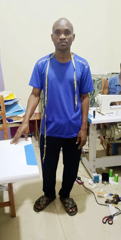 Jean-Claude who is a graduate of our Dorcas Sewing School is the manager of the new Oholiab project.